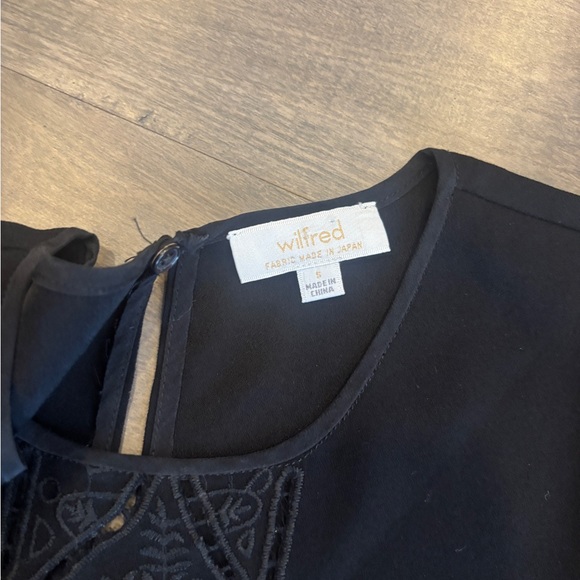 Aritzia Wilfred Black Embroidered Dress - Picture 4 of 6